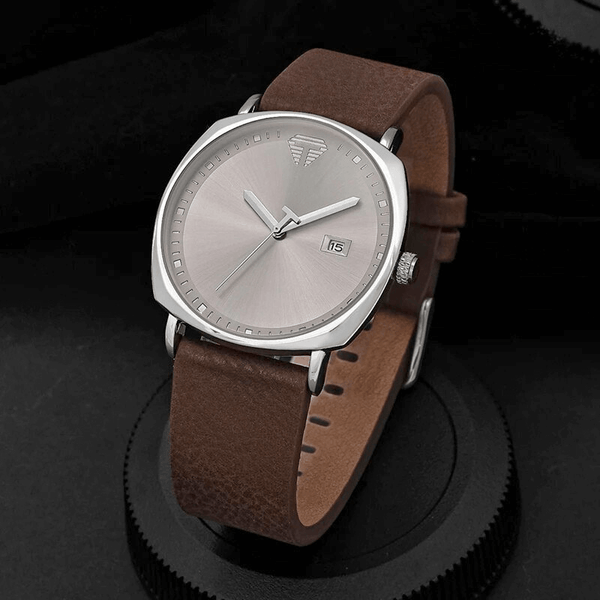 APEX Minimalist Classic Watch - 40mm Round Dial Calendar Quartz